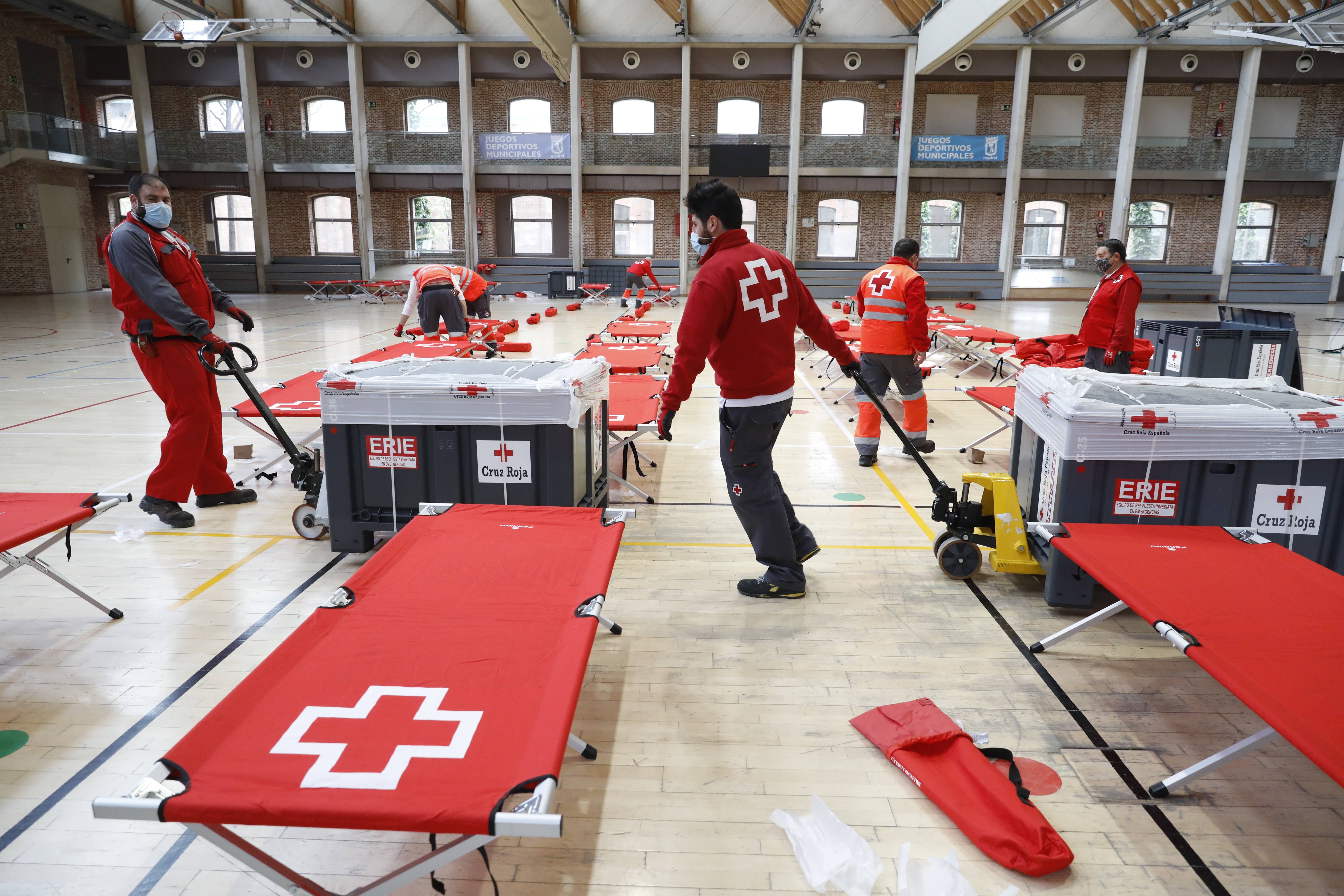 Cruz Roja se está encargando del acondicionamiento de las instalaciones